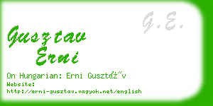 gusztav erni business card